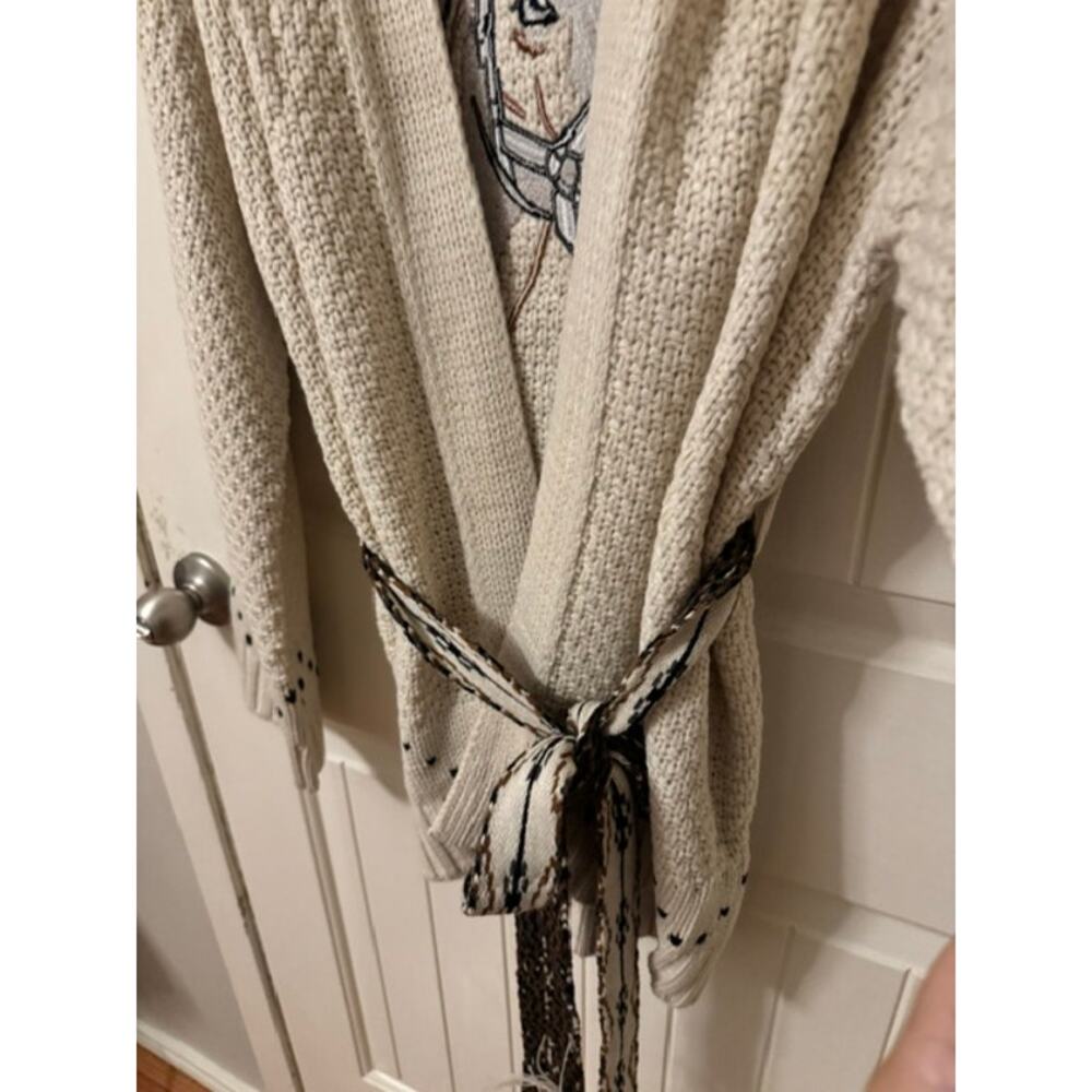 Blue B Western High Horse belted Horseshoe Cardigan M - Picture 6 of 12